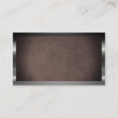 Carte De Visite Cadre métallique foncé | Arrière - plan de texture (Dos)