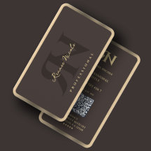 Cadre minimal professionnel espresso faux or