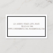 Carte De Visite Cadre moderne élégant, Maquillage, Faux Lashes (Dos)