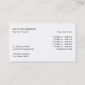 Carte De Visite Cadre noir blanc / Dégradé textile (Dos)