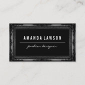 Carte De Visite Cadre noir classique (Devant)