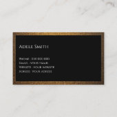 Carte De Visite Cadre noir en cuivre de luxe moderne (Dos)