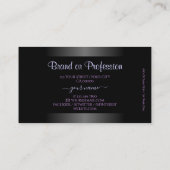 Carte De Visite Cadre noir et blanc élégant (Dos)