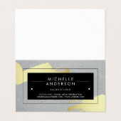 Carte De Visite Cadre noir / Moderne brossé (Extérieur déplié)