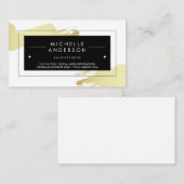 Carte De Visite Cadre noir / Moderne brossé (Devant / Derrière)