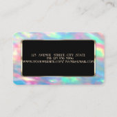 Carte De Visite Cadre Optique Iridescente Holographique (Dos)