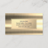 Carte De Visite Cadre Or | Arrière - plan métal or (Dos)