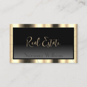 Carte De Visite Cadre Or De Luxe Gradient Foncé Design Glamour (Devant)