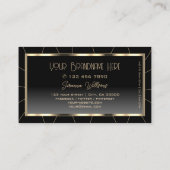 Carte De Visite Cadre Or Luxe Or Foncé Gradient Moderne Luxe Glam (Dos)
