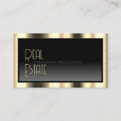 Carte De Visite Cadre Or Luxe Or Foncé Gradient Moderne Luxe Glam (Devant)