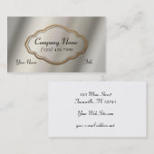 Carte De Visite Cadre Or Métal poli moderne (Devant / Derrière)