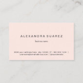 Carte De Visite Cadre Or moderne Girly Pink Pastel Beauté (Dos)