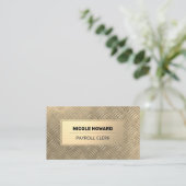 Carte De Visite Cadre Or | Motif en acier métal or (Debout devant)