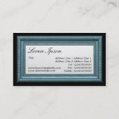 Carte De Visite Cadre photo bleu (Dos)