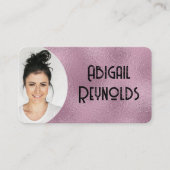 Carte De Visite Cadre photo en verre rose (Devant)