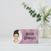 Carte De Visite Cadre photo en verre rose (Debout devant)