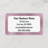 Carte De Visite Cadre photo en verre rose (Dos)