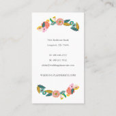 Carte De Visite Cadre Photo Fleur Fraîche Chic Et Élégant (Dos)