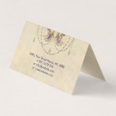 Carte De Visite Cadre pourpre Lotus d'améthyste et d'or (Dos)