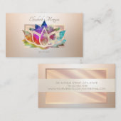 Carte De Visite Cadre professionnel moderne élégant, Lotus (Devant / Derrière)