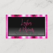 Carte De Visite Cadre rose élégant Noir Gradient Chic avec photo (Devant)