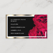 Carte De Visite Cadre rose et or (Dos)