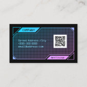 Carte De Visite Cadre Sci fi noir (Dos)