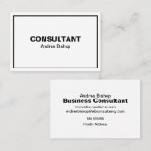 Carte De Visite Cadre simple propre classique (Devant / Derrière)