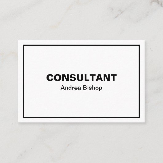 Carte De Visite Cadre simple propre classique (Devant)