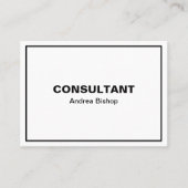 Carte De Visite Cadre simple propre classique (Devant)