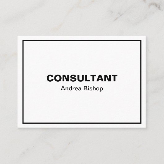 Carte De Visite Cadre simple propre classique (Devant)