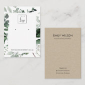 Carte De Visite Cadre vert Faune Oreille Écran Écran Logo (Devant / Derrière)