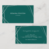 Carte De Visite Cadres d'argent élégant moderne professionnel (Devant / Derrière)