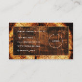 Carte De Visite Cadres de texture en bois (Dos)