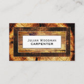 Carte De Visite Cadres de texture en bois (Devant)