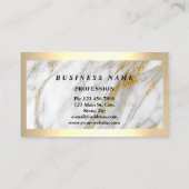 Carte De Visite Cadres d'or moderne professionnel Gris Loyauté (Dos)