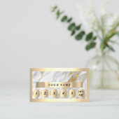 Carte De Visite Cadres d'or moderne professionnel Gris Loyauté (Debout devant)