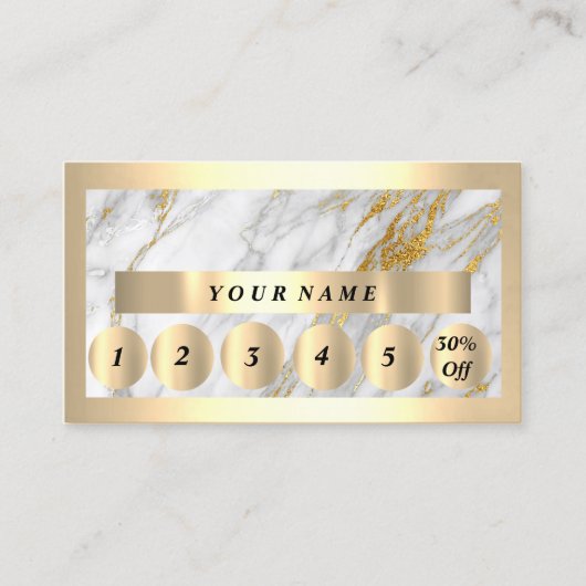 Carte De Visite Cadres d'or moderne professionnel Gris Loyauté (Devant)