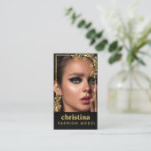 Carte De Visite Cadres dorés acteur modèle chanteuse photo (Debout devant)