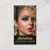 Carte De Visite Cadres dorés acteur modèle chanteuse photo (Devant)
