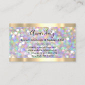 Carte De Visite Cadres dorés Événement Maquillage Beauté Boutique (Dos)