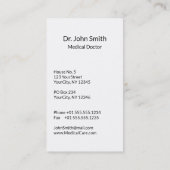 Carte De Visite Caducée en or Médicale professionnel (Dos)