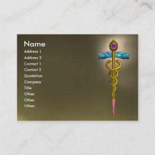 Carte De Visite CADUCEUS AGATE, vif rose rose violet gris doré