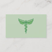 Carte De Visite Caduceus avec feuilles (Dos)