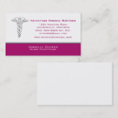 Carte de visite Caduceus, Fuchsia (Devant / Derrière)