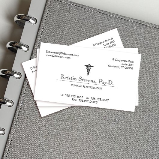 Carte De Visite Caduceus Infirmière professionnelle Médicale ou mé