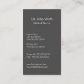 Carte De Visite Caduceus Médicale Chrome Holographique 3D (Dos)