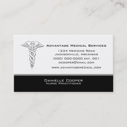 Carte de visite Caduceus, Noir (Devant)