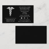 Carte De Visite Caduceus Nurse Praticien Docteur Cardiologue (Devant / Derrière)