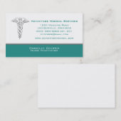 Carte de visite Caduceus, Turquoise (Devant / Derrière)